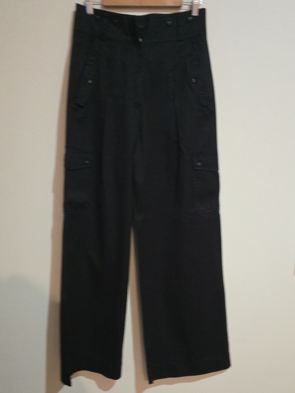 French Connection Black Women's Cargo Pants - Utility Wide Leg
